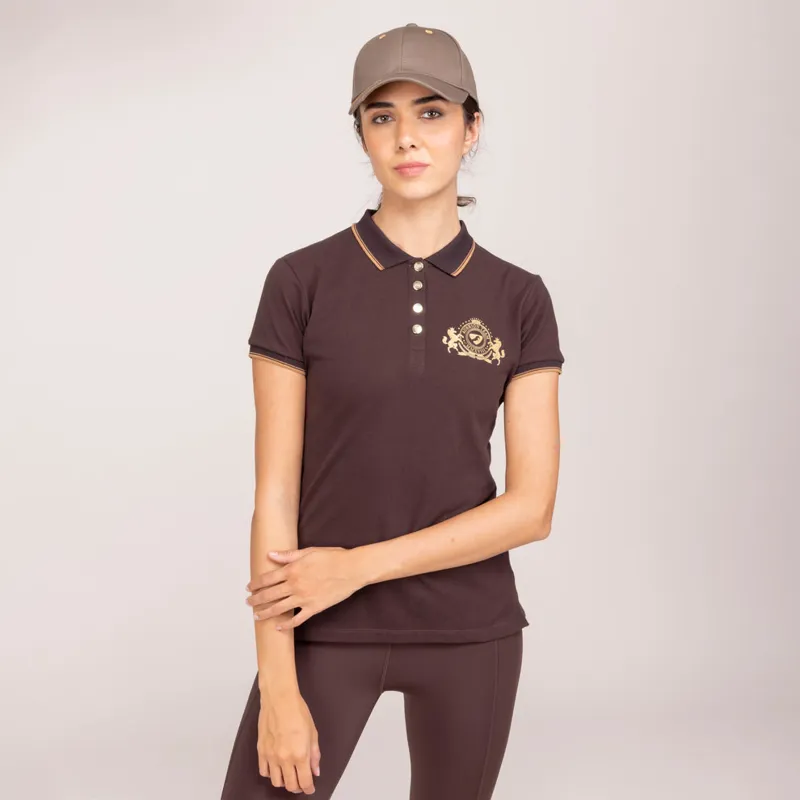 Aubrion Team Short Sleeve Polo in Umber-2